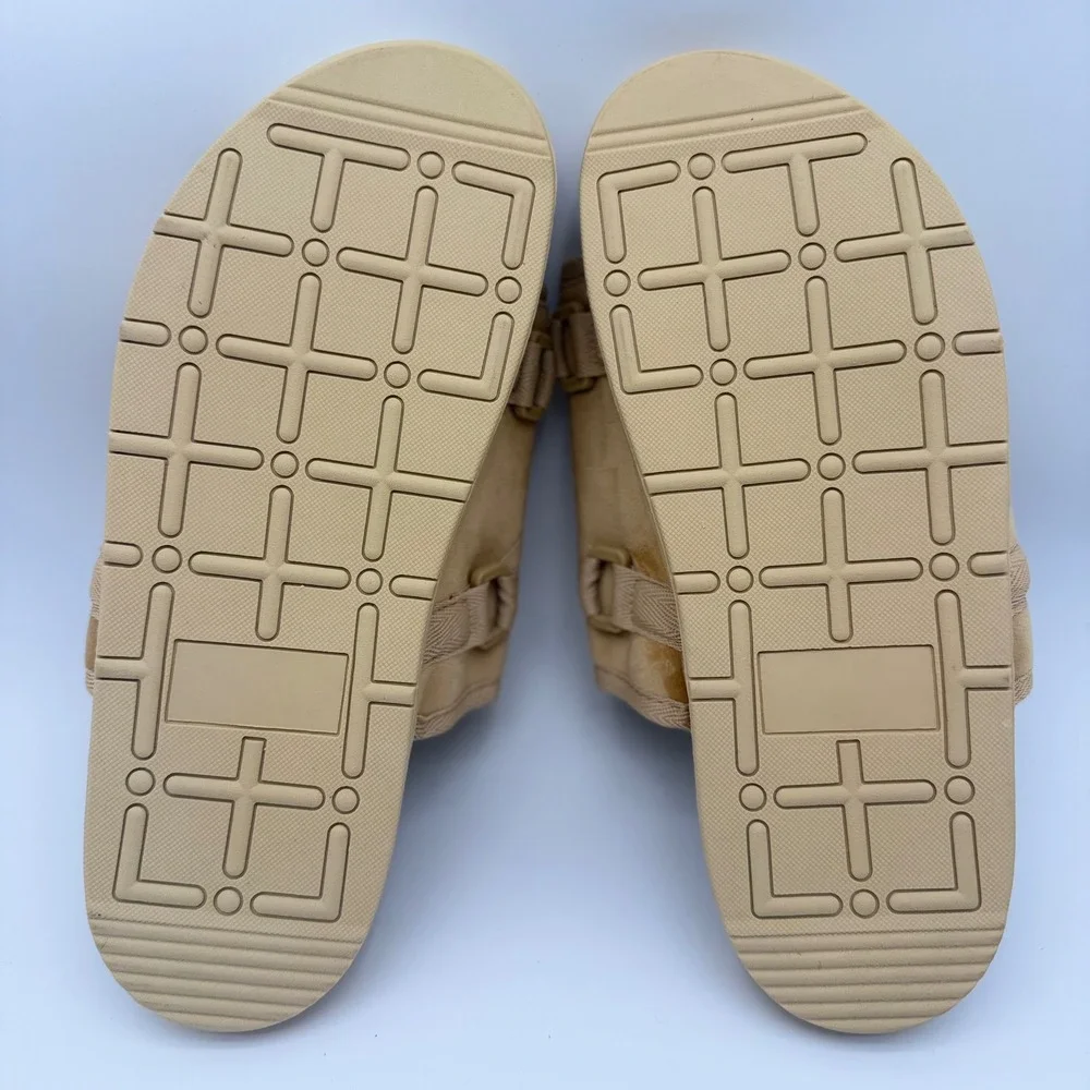 Draco Tan/Beige Jesus Slides Mens 9-10 fits Size 8.5-10 ** New w/ Travel Bag **